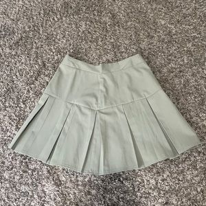 green shein tennis skirt